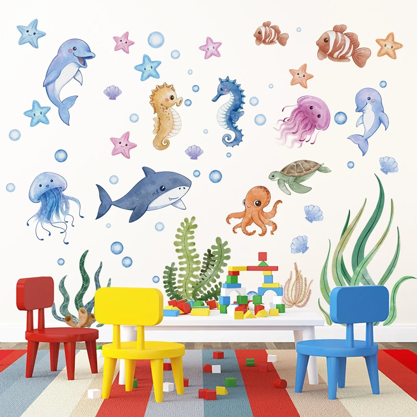 Peel-And-Stick Repositionable & Removable Kids Wall Stickers