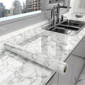 Peel-And-Stick Waterproof Oil-Resistant Marble Film