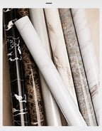 Peel-And-Stick Waterproof Oil-Resistant Marble Film