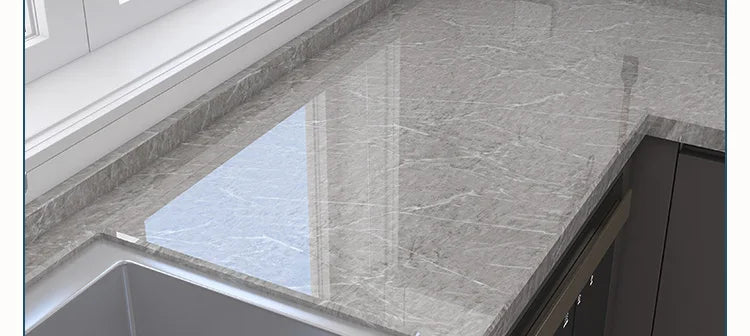 Peel-And-Stick Waterproof Oil-Resistant Marble Film
