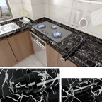 Peel-And-Stick Waterproof Oil-Resistant Marble Film