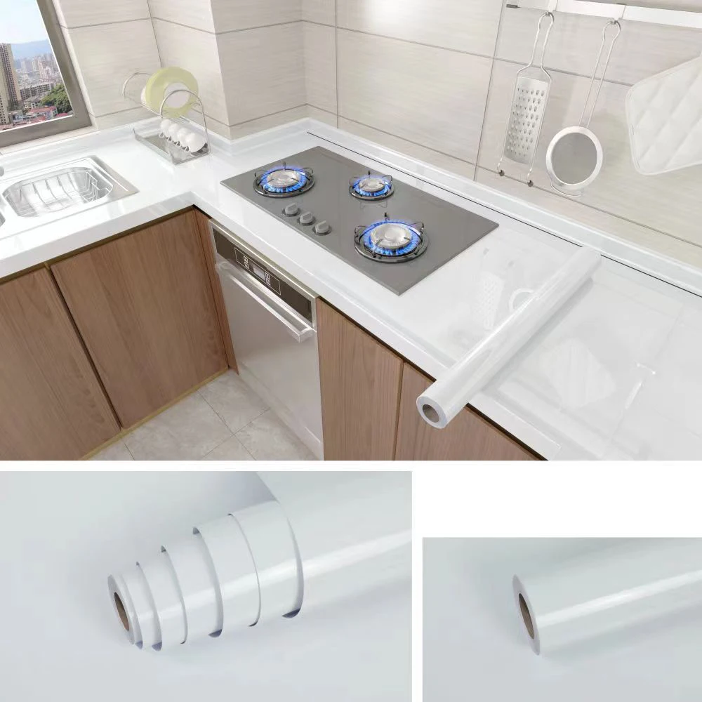 Peel-And-Stick Waterproof Oil-Resistant Marble Film