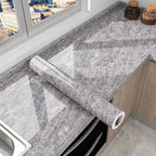 Peel-And-Stick Waterproof Oil-Resistant Marble Film
