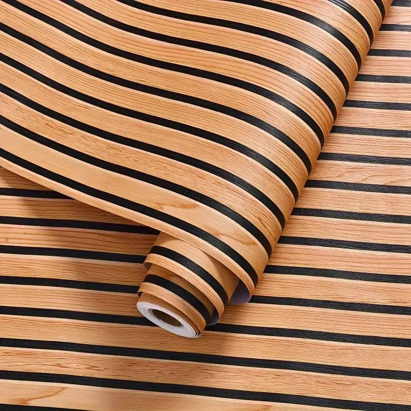 Peel-And-Stick Waterproof Wood Grain Wallpaper (Removable)