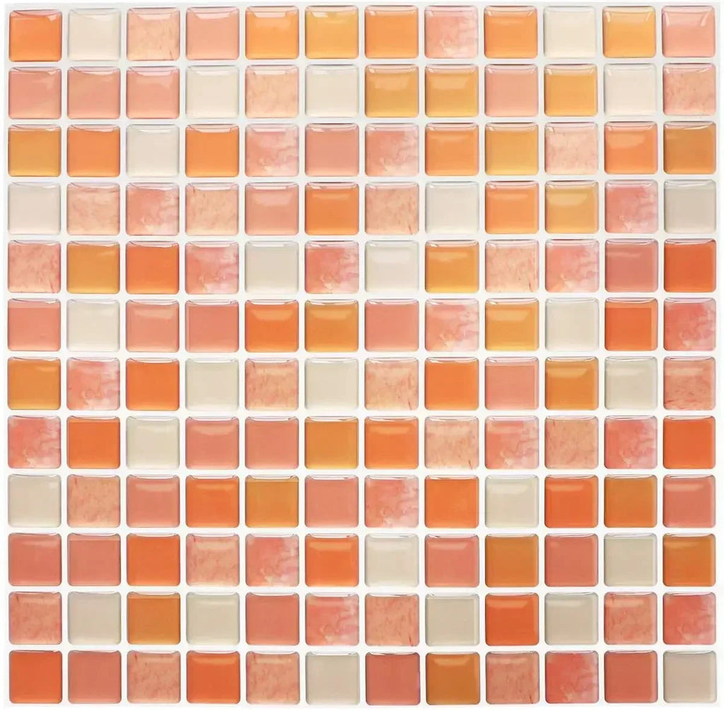 Peel & Stick Glass-Look 3D Tile Stickers (Set of 5 or 10)
