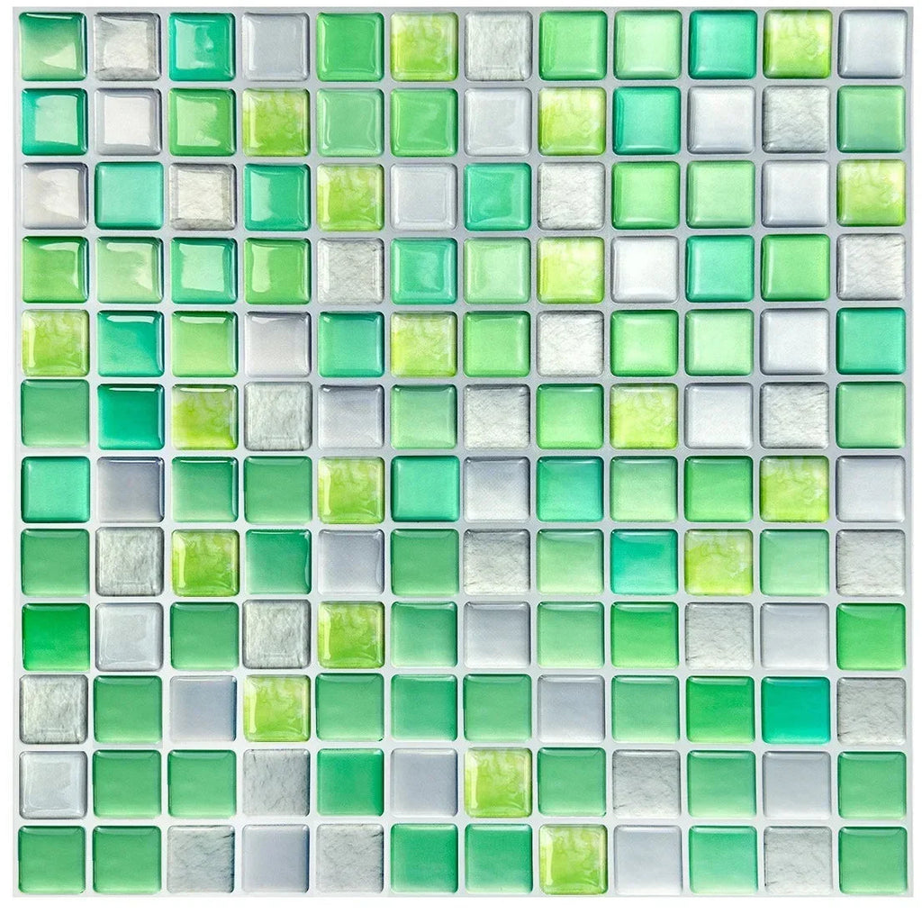 Peel & Stick Glass-Look 3D Tile Stickers (Set of 5 or 10)