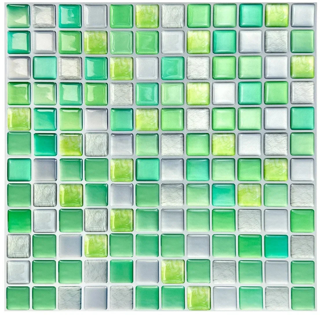 Peel & Stick Glass-Look 3D Tile Stickers (Set of 5 or 10)