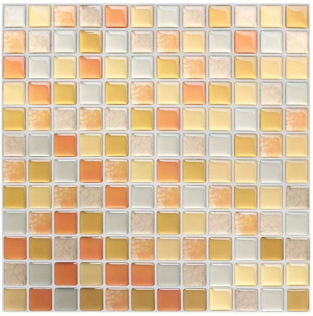 Peel & Stick Glass-Look 3D Tile Stickers (Set of 5 or 10)