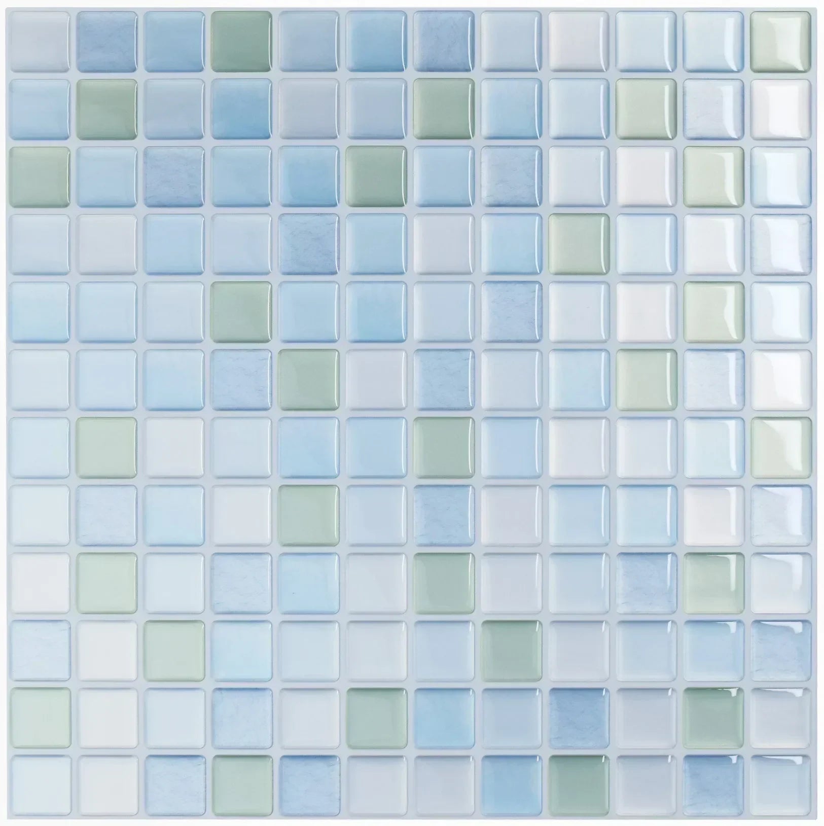 Peel & Stick Glass-Look 3D Tile Stickers (Set of 5 or 10)