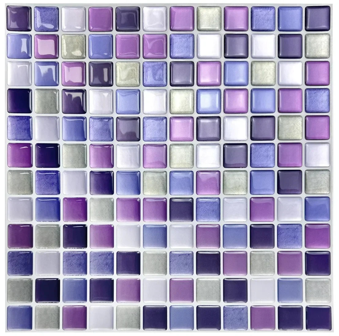 Peel & Stick Glass-Look 3D Tile Stickers (Set of 5 or 10)