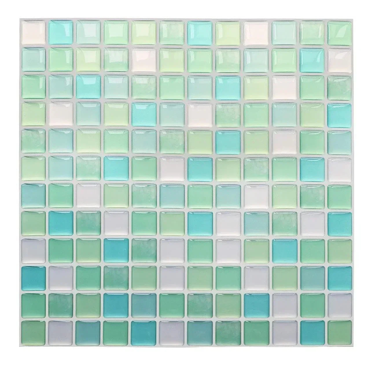 Peel & Stick Glass-Look 3D Tile Stickers (Set of 5 or 10)