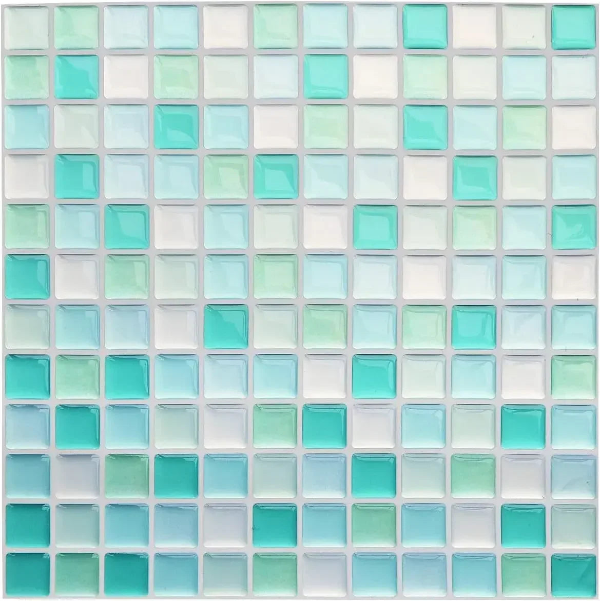 Peel & Stick Glass-Look 3D Tile Stickers (Set of 5 or 10)