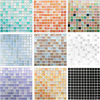 Peel & Stick Glass-Look 3D Tile Stickers (Set of 5 or 10)
