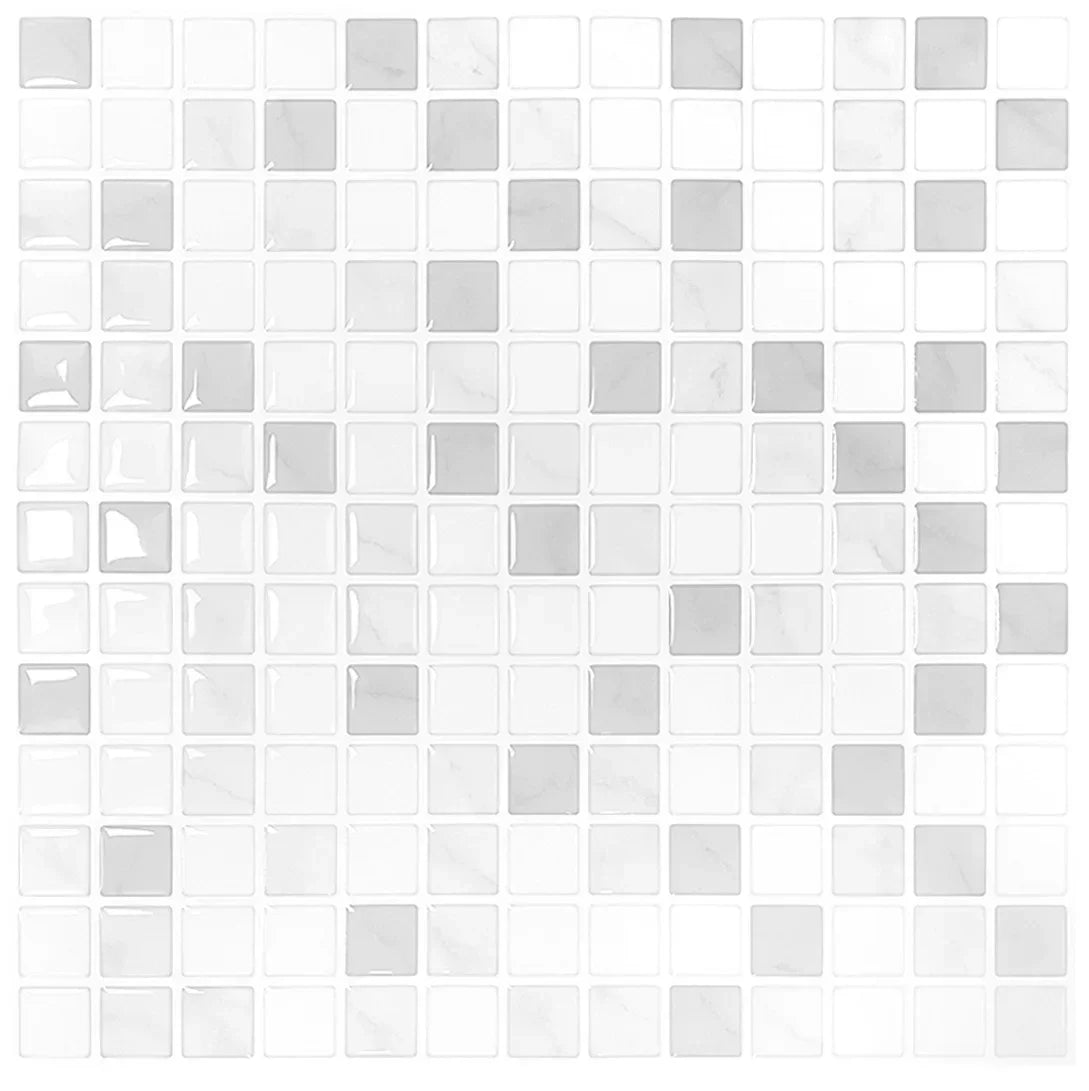 Peel & Stick Glass-Look 3D Tile Stickers (Set of 5 or 10)