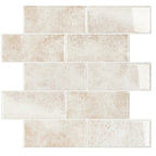 Peel & Stick Waterproof Vinyl Subway Backsplash Tiles (10-Pack)