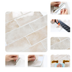 Peel & Stick Waterproof Vinyl Subway Backsplash Tiles (10-Pack)