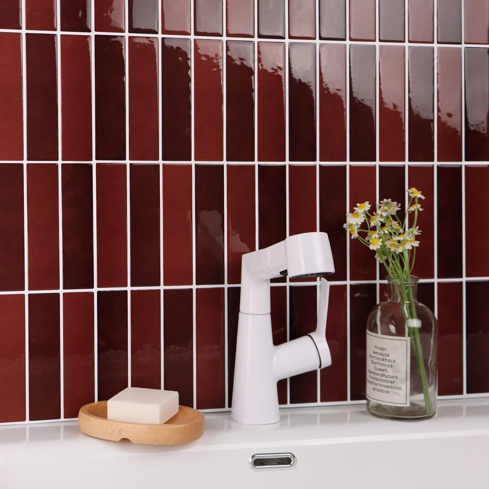 Peel-and-Stick Waterproof 3D Marble Wall Tiles (10-Piece Pack)