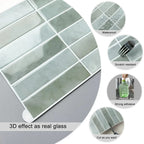 Peel-and-Stick Waterproof 3D Marble Wall Tiles (10-Piece Pack)