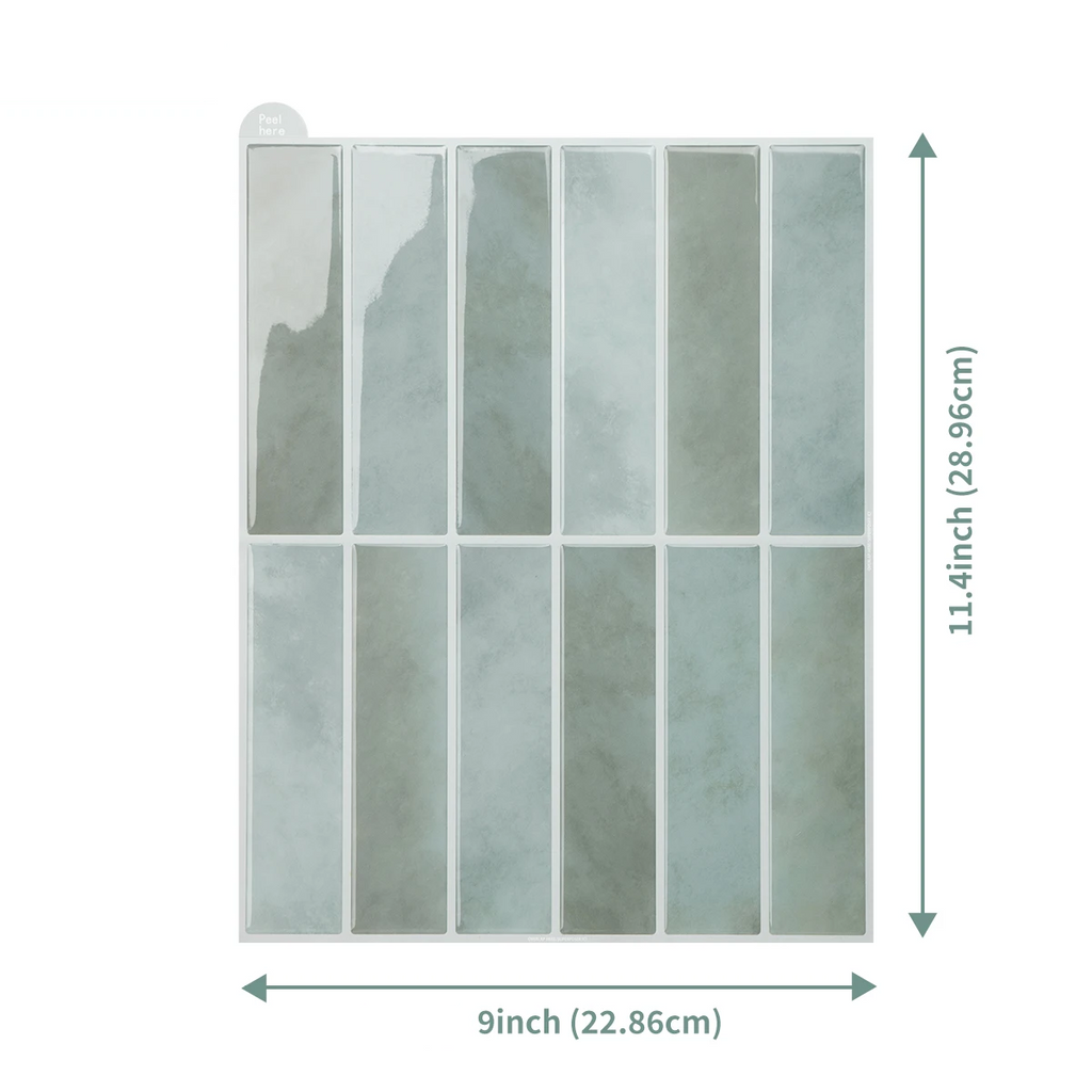 Peel-and-Stick Waterproof 3D Marble Wall Tiles (10-Piece Pack)