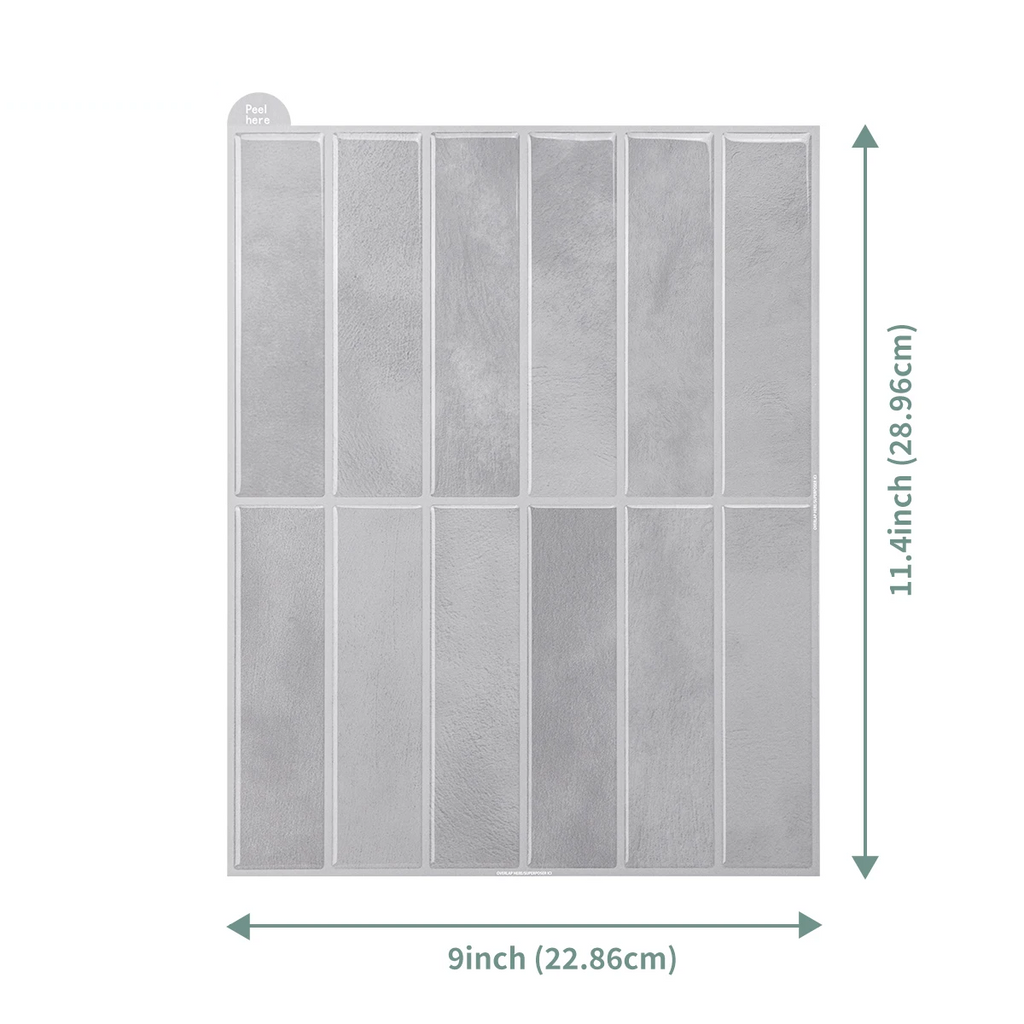 Peel-and-Stick Waterproof 3D Marble Wall Tiles (10-Piece Pack)