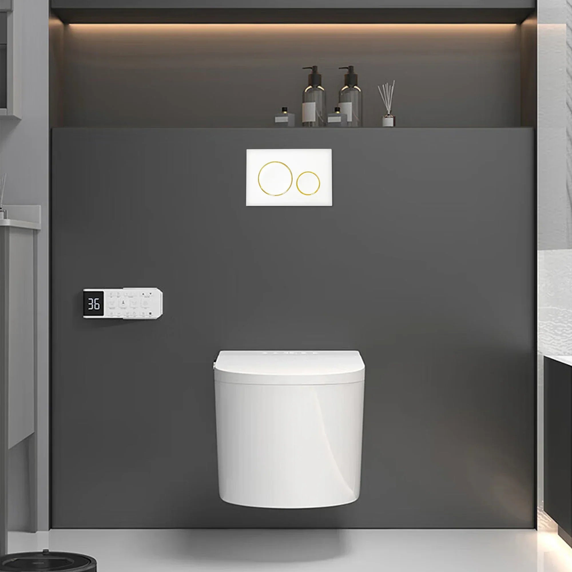 Plug-And-Play Stainless-Style Dual-Flush Plate (Fits Geberit Sigma)