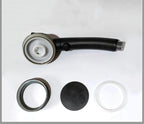 Polished Black Brass Wall-Mount Faucet (360° Swivel & Side Sprayer)