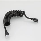 Polished Black Brass Wall-Mount Faucet (360° Swivel & Side Sprayer)