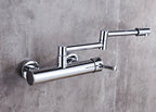 Premium Brass 360° Swivel Wall-Mount Kitchen Faucet