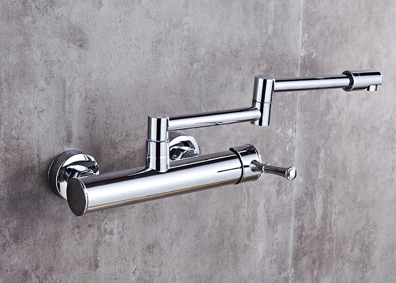Premium Brass 360° Swivel Wall-Mount Kitchen Faucet