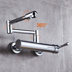 Premium Brass 360° Swivel Wall-Mount Kitchen Faucet