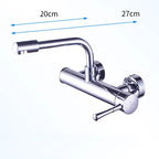Premium Brass 360° Swivel Wall-Mount Kitchen Faucet