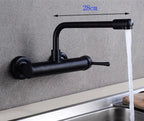 Premium Brass 360° Swivel Wall-Mount Kitchen Faucet