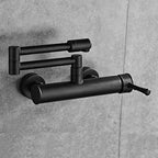 Premium Brass 360° Swivel Wall-Mount Kitchen Faucet