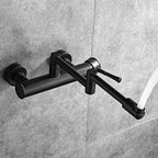 Premium Brass 360° Swivel Wall-Mount Kitchen Faucet