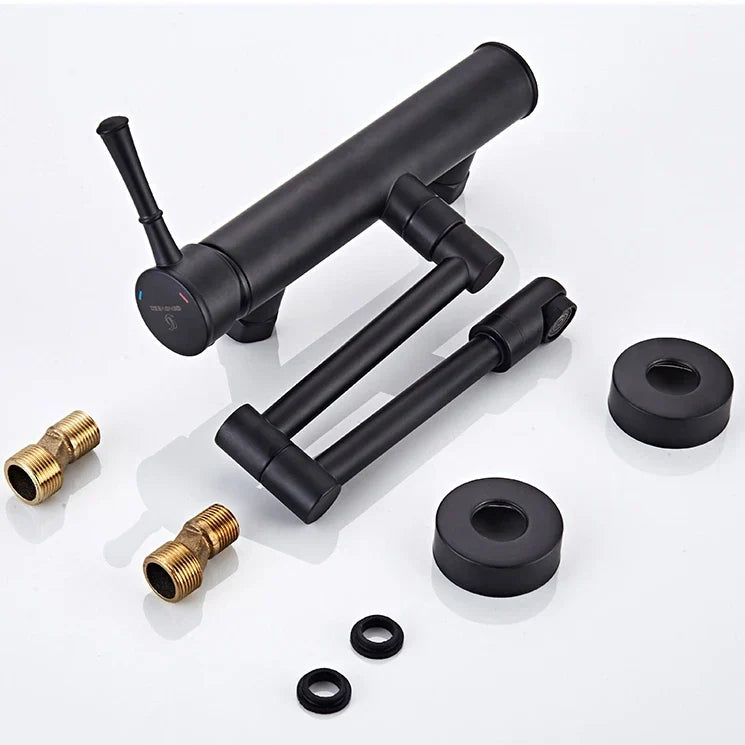 Premium Brass 360° Swivel Wall-Mount Kitchen Faucet