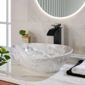 Premium Ceramic Glossy Oval Vessel Sink (Includes Drain & P-Trap)