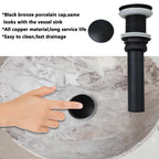 Premium Ceramic Glossy Oval Vessel Sink (Includes Drain & P-Trap)