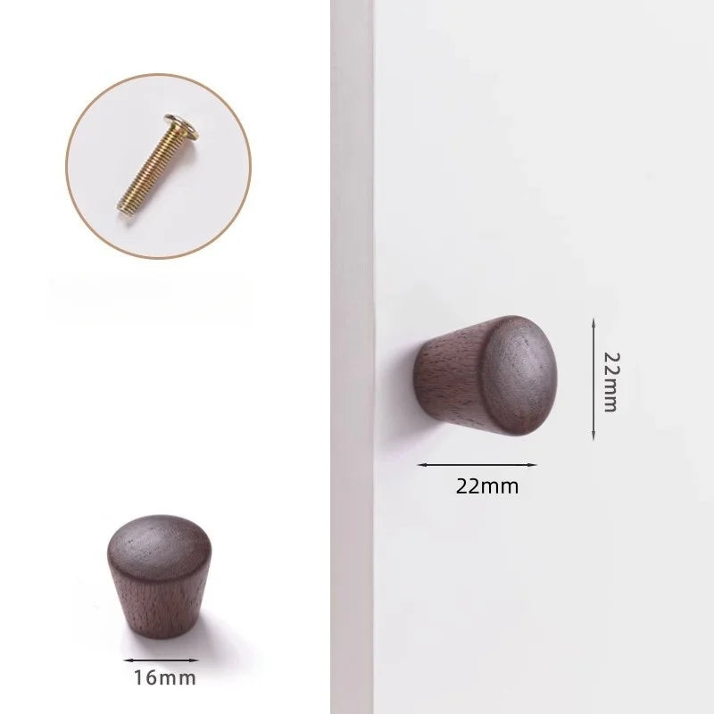 Premium Solid Wood Cabinet & Drawer Knob (Screws Included)
