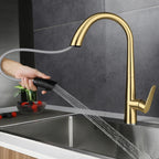 Pull-Out 304 Stainless Steel Kitchen Faucet (Deck-Mounted)