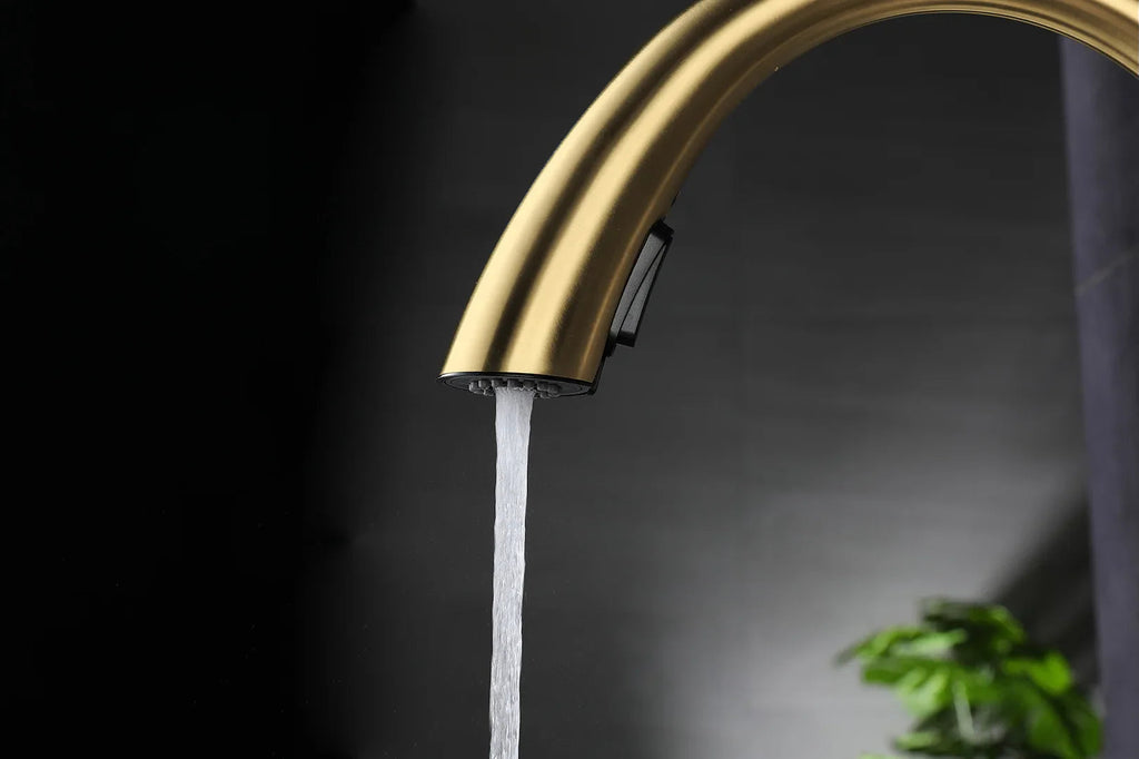 Pull-Out 304 Stainless Steel Kitchen Faucet (Deck-Mounted)