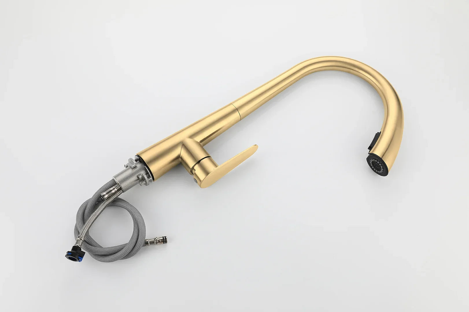 Pull-Out 304 Stainless Steel Kitchen Faucet (Deck-Mounted)