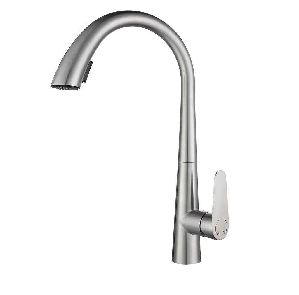 Pull-Out 304 Stainless Steel Kitchen Faucet (Deck-Mounted)