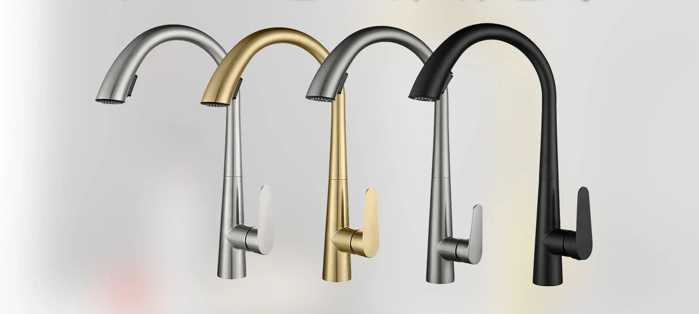 Pull-Out 304 Stainless Steel Kitchen Faucet (Deck-Mounted)
