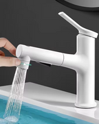 Pull-Out & Oral Rinse Brass Bathroom Sink Faucet