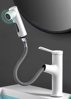 Pull-Out & Oral Rinse Brass Bathroom Sink Faucet