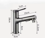 Pull-Out & Oral Rinse Brass Bathroom Sink Faucet