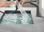 Pull-Out & Oral Rinse Brass Bathroom Sink Faucet