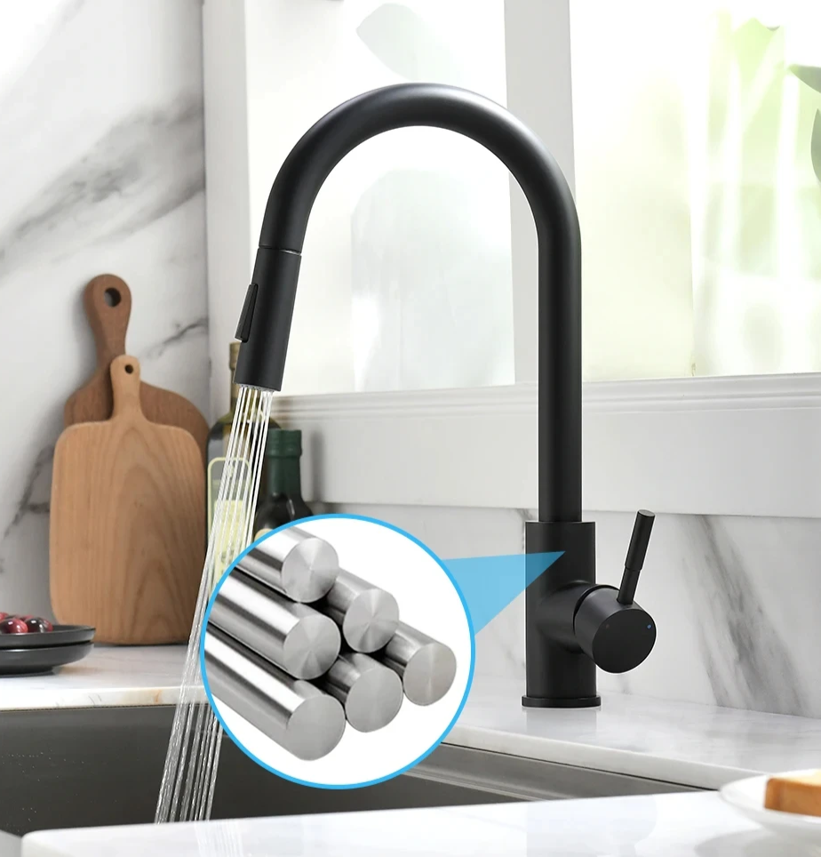 Pull-Out Single-Handle Kitchen Faucet (Deck-Mount)