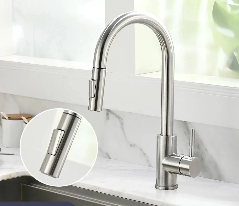 Pull-Out Single-Handle Kitchen Faucet (Deck-Mount)