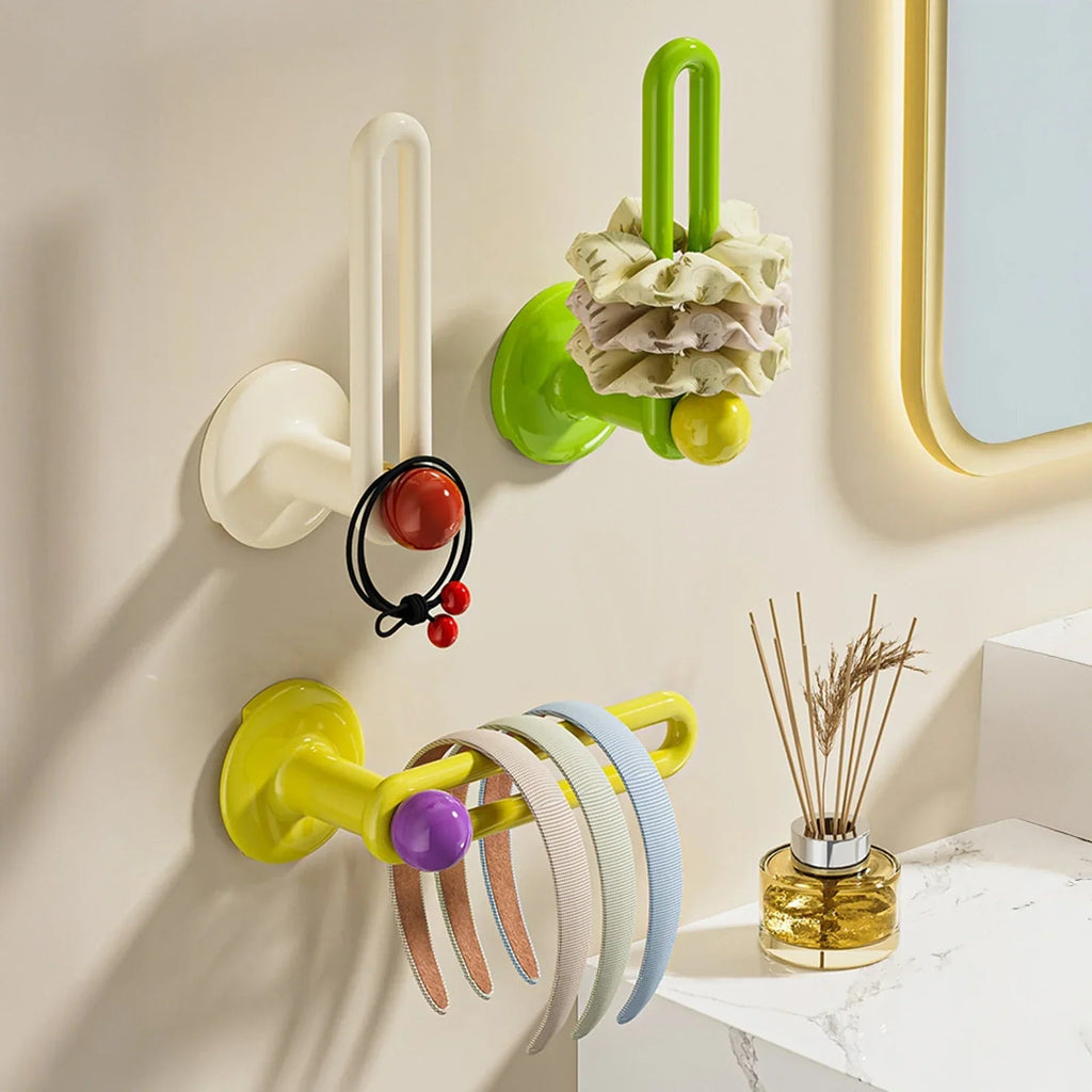 Punch-Free Water-Resistant PVC L-Shaped Wall Hook